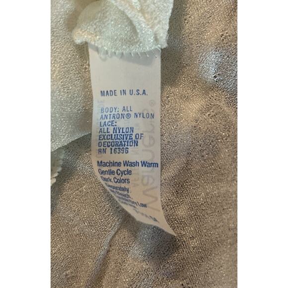 Lot of 2 Vintage 80s Lace Teddy One Piece Lingerie Black & White M 36 Warners - Picture 5 of 8